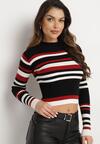 Pulover Bordo cu negru