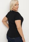 Czarny T-shirt z Bawełny w Klasycznym Stylu Venamia