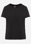 Czarny T-shirt z Bawełny w Klasycznym Stylu Venamia