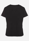 Czarny T-shirt z Bawełny w Klasycznym Stylu Venamia