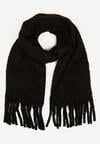 Czarny Szalik z Ozdobnymi Frędzlami Esariana