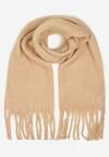 Beżowy Szalik z Ozdobnymi Frędzlami Esariana