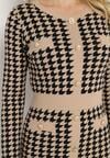 Rochie Bej cu negru