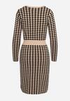 Rochie Bej cu negru