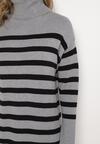 Rochie Gri cu negru