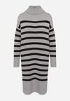 Rochie Gri cu negru