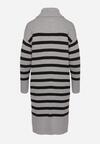 Rochie Gri cu negru