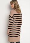 Rochie Bej cu negru
