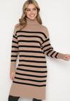 Rochie Bej cu negru