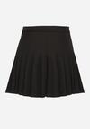 Czarne Wiskozowe Spódnico-Spodenki High Waist z Plisami Annelin