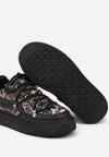 Czarne Sneakersy z Panterkowym Wzorem Calidi