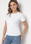 Biały Klasyczny T-shirt z Bawełny Lorali