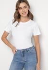 Biały Klasyczny T-shirt z Bawełny Lorali