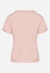 Różowy Klasyczny T-shirt z Bawełny Lorali