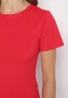 Czerwony Klasyczny T-shirt z Bawełny Lorali