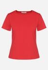 Czerwony Klasyczny T-shirt z Bawełny Lorali