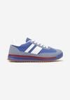 Niebieskie Sneakersy Tenisówki z Ozdobnymi Paskami Flormi