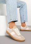 Ciemnobeżowe Sneakersy Retro w Stylu Klasycznych Tenisówek Tanonea