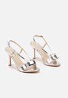 Pantofi stiletto Argintii