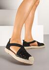 Fekete bézs Espadrilles