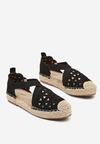 Fekete bézs Espadrilles