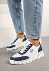 Sneakers Alb cu bleumarin