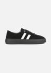 Czarne Skórzane Sneakersy w Stylu Kultowych Tenisówek Rerionelle