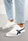 Biało-Granatowe Sneakersy w Stylu Klasycznych Tenisówek Dellasia