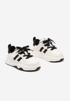 Beżowo-Czarne Buty Sportowe Sneakersy na Platformie z Paskami Grelresil