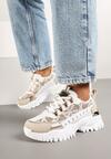 Sneakers Alb cu bej