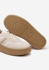 Ciemnobeżowe Sneakersy na Platformie w Stylu Kultowych Tenisówek Gonoriel
