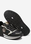Czarne Sneakersy Ozdobione Metaliczną Aplikacją Zolamira