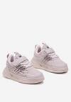 Fioletowe Buty Sportowe Sneakersy ze Skórzaną Wkładką Ozdobione Tłoczeniem Fonorwin