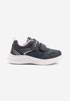 Granatowe Buty Sportowe Sneakersy z Paskami i Gwiazdkami Aralena