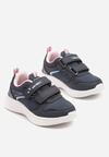 Granatowe Buty Sportowe Sneakersy z Paskami i Gwiazdkami Aralena