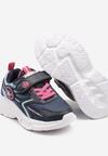 Granatowo-Niebieskie Buty Sportowe Sneakersy Ozdobiona Motylkami i Brokatem Aranilith