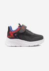 Szaro-Czerwone Buty Sportowe Sneakersy Ozdobione Gwiazdką Aramora