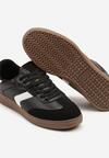 Czarne Sneakersy w Stylu Tenisówek z Perforacją Aranaria