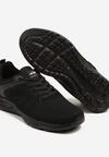 Czarne Buty Sportowe Sneakersy z Geometrycznym Wzorem Aranelora