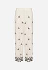 Pantaloni Alb cu negru