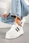 Sneakers Alb cu negru