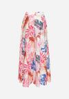 Pantaloni Alb cu roz