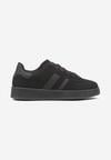 Czarne Sneakersy z Ozdobnymi Naszywkami z Boku Galdexis