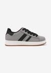 Szare Sneakersy z Ozdobnymi Naszywkami z Boku Galdexis