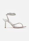 Pantofi stiletto Argintii