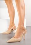 Pantofi stiletto Bej închis