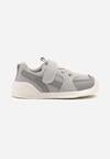 Szare Buty Sportowe Sneakersy z Zapięciem na Rzep Elisona