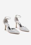 Pantofi stiletto Argintii
