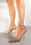 Pantofi stiletto Culoarea șampaniei
