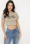 T-shirt Bej închis